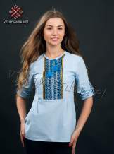 Сорочка вишиванка жіноча блакитна, арт. 0049