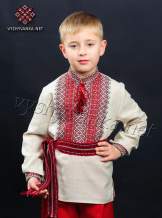 Вишиванка з нашивкою на хлопчика, арт. 0128