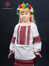 Вышиванка в украинском стиле на девочку, арт. 0134