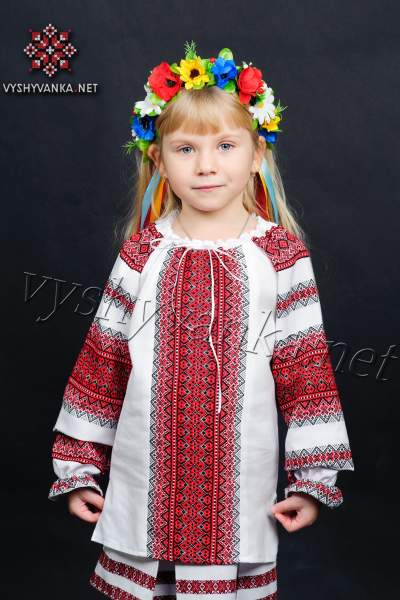Вишиванка на дівчинку ткана, арт. 0151