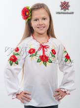 Вишиванка дитяча на дівчинку "Маки", арт. 0191
