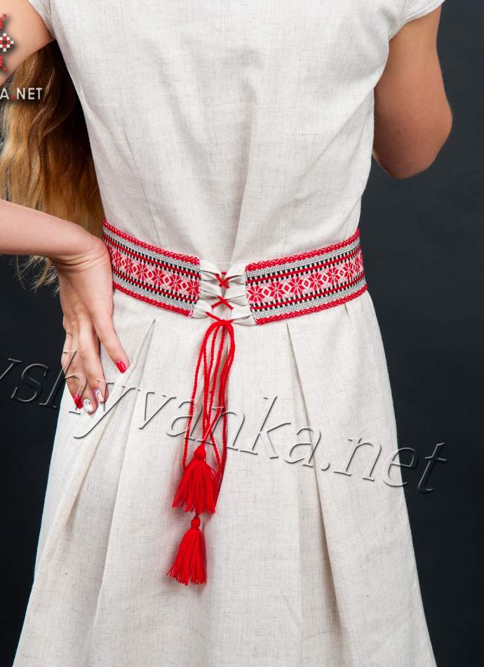 Платье с вышивкой в украинском стиле, арт. 1013