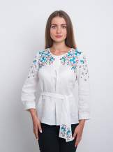 Вишита блузка з квітами (вишиванка) арт. 4172