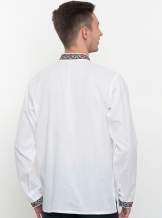 Біла сорочка з вишивкою хрестиком чоловіча, арт. 4206