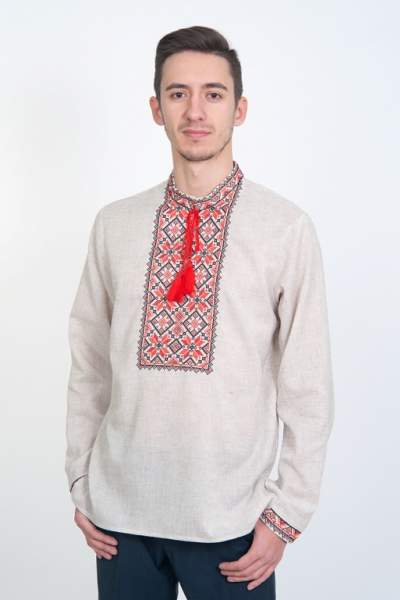 Чоловіча вишиванка сіра, арт. 4224-с