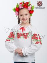 Дитяча вишиванка на дівчинку "маки", арт. 4301