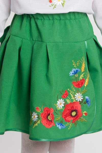 Детская юбка из габардина с вышивкой, арт. 4319