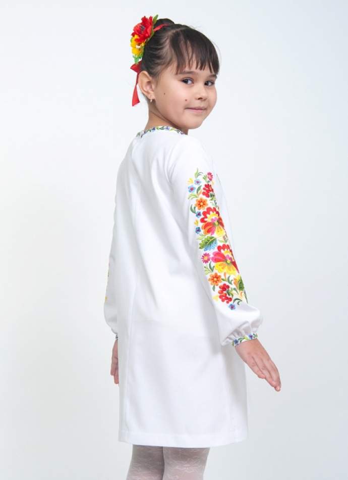 Платье вышиванка на девочку "петриковская роспись", арт. 4327