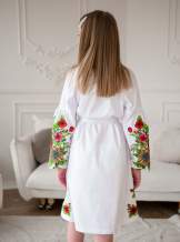 Біле дитяче плаття-вишиванка Соняхи, арт. 4345 бавовна