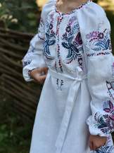 Біле дитяче плаття-вишиванка, арт. 4347