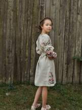 Лляне дитяче плаття-вишиванка, арт. 4348