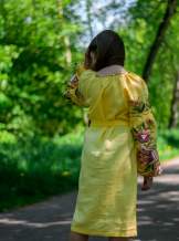 Жовте плаття-вишиванка для дівчинки, арт. 4354