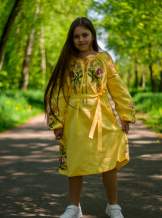 Жовте плаття-вишиванка для дівчинки, арт. 4354