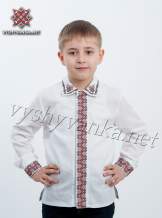 Вышитая рубашка для мальчика с отложным воротником, арт. 4406