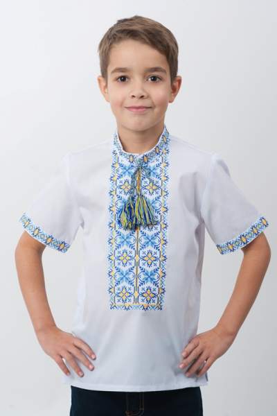 Сорочка з жовто-синьою вишивкою дитяча, арт. 4414к.р.