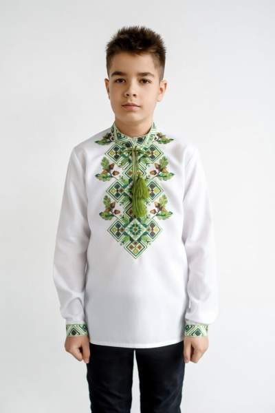 Вишиванка для хлопчика біла, арт. 4435