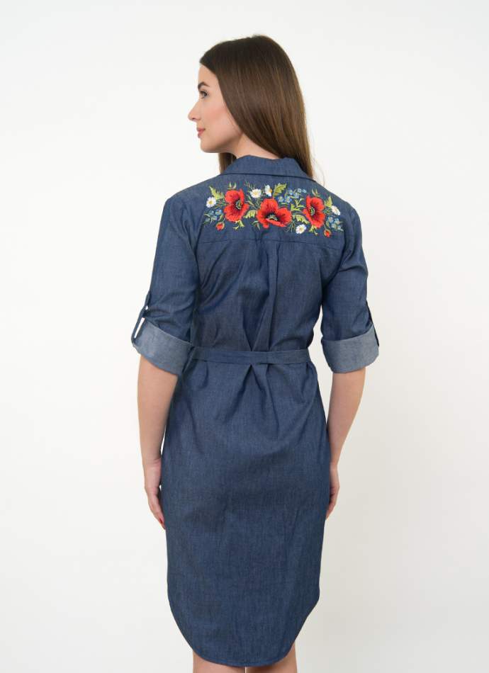 Жіноче плаття сорочка (маки), арт. 4502