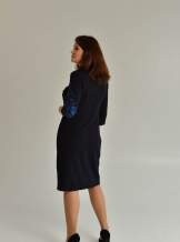 Сукня жіноча темно-синя з вишивкою ,арт. 4572 батал