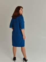 Синя сукня з вишивкою "Геометрія", арт. 4579
