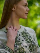 Жіноча блуза на довгий рукав з планкою ,арт 4596