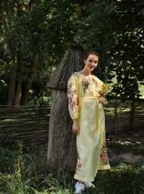 Довга жовта сукня з льону арт. 4605