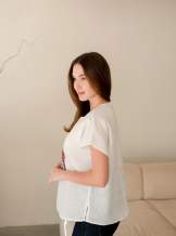 Блузка жіноча "Українка", Білий льон арт.4684