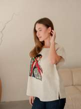 Блузка жіноча "Українка", Натур. льон арт.4685