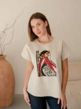 Блузка жіноча "Українка", Натур. льон арт.4685