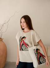 Блузка жіноча "Українка", Натур. льон арт.4685