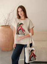 Блузка жіноча "Українка", Натур. льон арт.4685