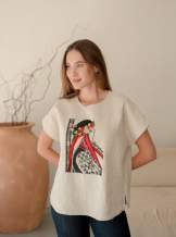 Блузка жіноча "Українка", Натур. льон арт.4685