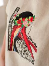 Блузка жіноча "Українка", Натур. льон арт.4685