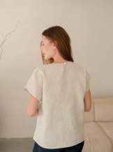 Блузка жіноча "Українка", Натур. льон арт.4685