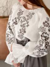 Комплект "Княжа" — вишита лляна сукня + плахта з поясом, арт.4691