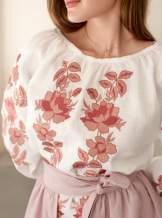 Комплект "Княжа" — вишита лляна сукня + плахта з поясом, арт.4693