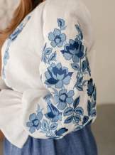 Комплект "Княжа" — вишита лляна сукня + плахта з поясом, арт.4695