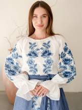 Комплект "Княжа" — вишита лляна сукня + плахта з поясом, арт.4695