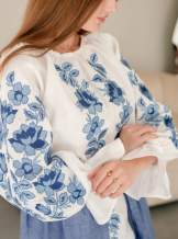 Комплект "Княжа" — вишита лляна сукня + плахта з поясом, арт.4695