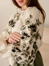 Комплект "Княжа" — вишита лляна сукня + плахта з поясом, арт.4697