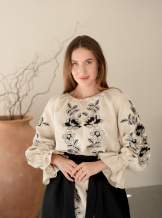 Комплект "Княжа" — вишита лляна сукня + плахта з поясом, арт.4698