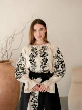 Комплект "Княжа" — вишита лляна сукня + плахта з поясом, арт.4699