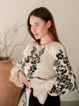 Комплект "Княжа" — вишита лляна сукня + плахта з поясом, арт.4699