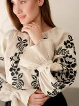 Комплект "Княжа" — вишита лляна сукня + плахта з поясом, арт.4699