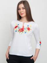 Футболка с вышивкой маки, арт. 5123