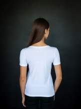 Біла футболка з вишивкою синього кольору, арт. 5128к.р.