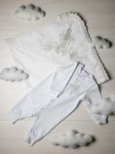 Боді, трикотаж "Хрест гладь на серці" - срібло, арт.7075