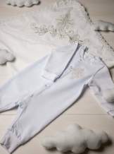 Боді, трикотаж "Хрест гладь на серці" - срібло, арт.7075