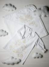 Сукня, "Квіти гладь" - молочна, арт.7077