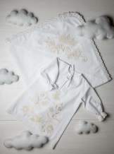 Сукня, "Квіти гладь" - молочна, арт.7077