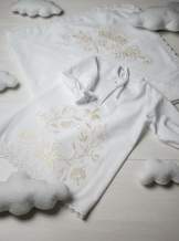 Сукня, "Квіти гладь" - молочна, арт.7077